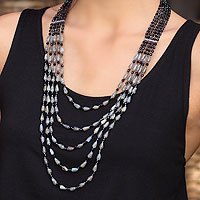 Labradorite beaded necklace,