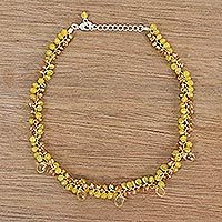 Citrine beaded choker,