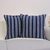 Cotton batik cushion covers, 'Hmong Paths' (pair) - Batik Cotton Striped Cushion Covers (Pair) thumbail
