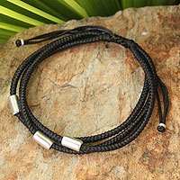 Silver accent wristband bracelet,
