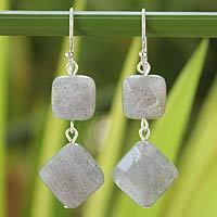 Labradorite dangle earrings,