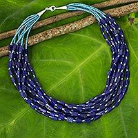 Lapis lazuli beaded necklace,