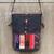 Leather accent cotton shoulder bag, 'Dokmai Black' - Leather accent cotton shoulder bag thumbail