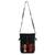 Leather accent cotton shoulder bag, 'Dokmai Black' - Leather accent cotton shoulder bag (image 2a) thumbail