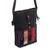 Leather accent cotton shoulder bag, 'Dokmai Black' - Leather accent cotton shoulder bag (image 2b) thumbail