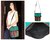 Leather accent cotton shoulder bag, 'Dokmai Teal' - Leather accent cotton shoulder bag thumbail