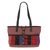 Leather accent cotton shoulder bag, 'Chiang Mai Coffee' - Leather Accent Cotton Shoulder Bag (image 2a) thumbail