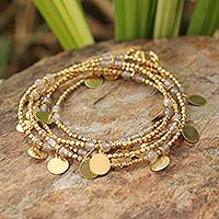 Gold plated wrap bracelet,