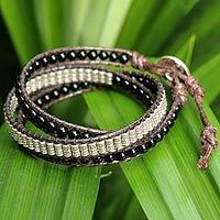 Agate wrap bracelet,