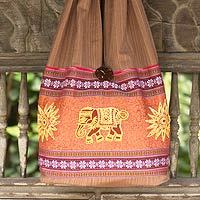 Cotton shoulder bag,