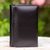 Leather trifold wallet, 'Infinite Black' - Leather trifold wallet thumbail