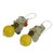 Tiger's eye and prehnite cluster earrings, 'Sweet Sunshine' - Tiger's Eye Carnelian Quartz Cluster Earrings (image 2b) thumbail