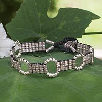 Silver beaded bracelet,