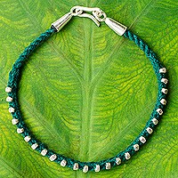 Silver braided bracelet,