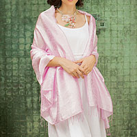 Damask shawl Mandarin Pink Thailand