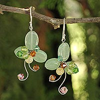 Featured review for Aventurine floral earrings, Glistening Clover