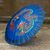 Saa paper parasol, 'Blue Dragon' - Handcrafted Blue Saa Paper Parasol with Dragon Art (image 2) thumbail