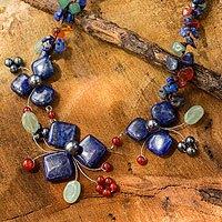 Lapis lazuli and aventurine choker,