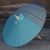 Cotton parasol, 'Blue Thai Empress' - Cotton and Bamboo Parasol with All Over Design in Blue thumbail