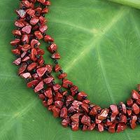 Jasper beaded necklace,