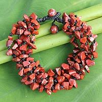 Jasper beaded bracelet,