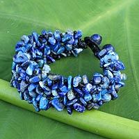Lapis lazuli beaded bracelet,