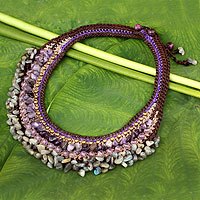 Amethyst and labradorite choker,