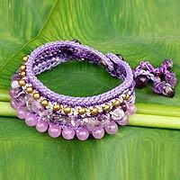 Amethyst wristband bracelet,