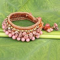 Rhodonite wristband bracelet,