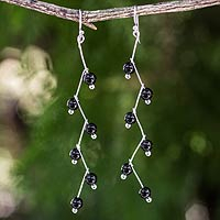 Onyx dangle earrings Lightning Thailand