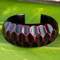 Wood cuff bracelet,