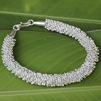 Silver beaded bracelet,