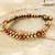 Jasper beaded bracelet, 'Ethnic Galaxy' - Fair Trade Handcrafted Jasper and Brass Bracelet thumbail