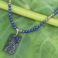 Lapis lazuli beaded necklace,