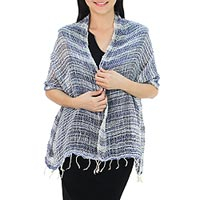 Cotton shawl Breezy Blue Thailand