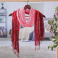 Silk scarf Scarlet Transition Thailand