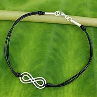 Leather pendant bracelet,