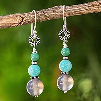 Amazonite dangle earrings,