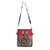 Leather accented shoulder bag, 'Mandarin Hmong in Red' - Leather Trimmed Red Floral Embroidered Shoulder Bag (image 2a) thumbail
