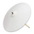 Decorative garden umbrella, 'Happy Garden in White' - Handmade Thai Style Garden Umbrella in White Cotton thumbail