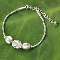 Silver pendant bracelet,