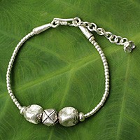 Silver pendant bracelet,