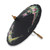 Cotton and bamboo parasol, 'Butterfly Paradise in Black' - Black Hand Painted Cotton Thai Parasol with Bamboo Frame (image 2a) thumbail