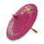 Cotton and bamboo parasol, 'Butterfly Paradise in Pink' - Pink Hand Painted Cotton Thai Parasol with Bamboo Frame (image 2a) thumbail
