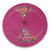 Cotton and bamboo parasol, 'Butterfly Paradise in Pink' - Pink Hand Painted Cotton Thai Parasol with Bamboo Frame (image 2b) thumbail