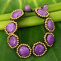 Beaded quartz bracelet,