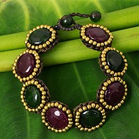 Beaded quartz bracelet,