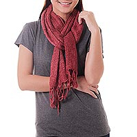 Raw silk scarf Essential Rose Thailand