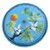 Cotton and bamboo parasol, 'Egrets' - Colorful Cotton and Bamboo Parasol with Egret Motif (image 2b) thumbail