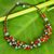 Beaded necklace, 'Blue Fire Cattlelaya' - Blue and Red Gemstone Clusters on Hand Knotted Necklace (image 2) thumbail